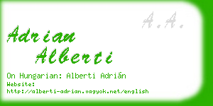 adrian alberti business card