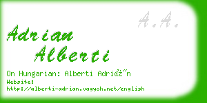 adrian alberti business card